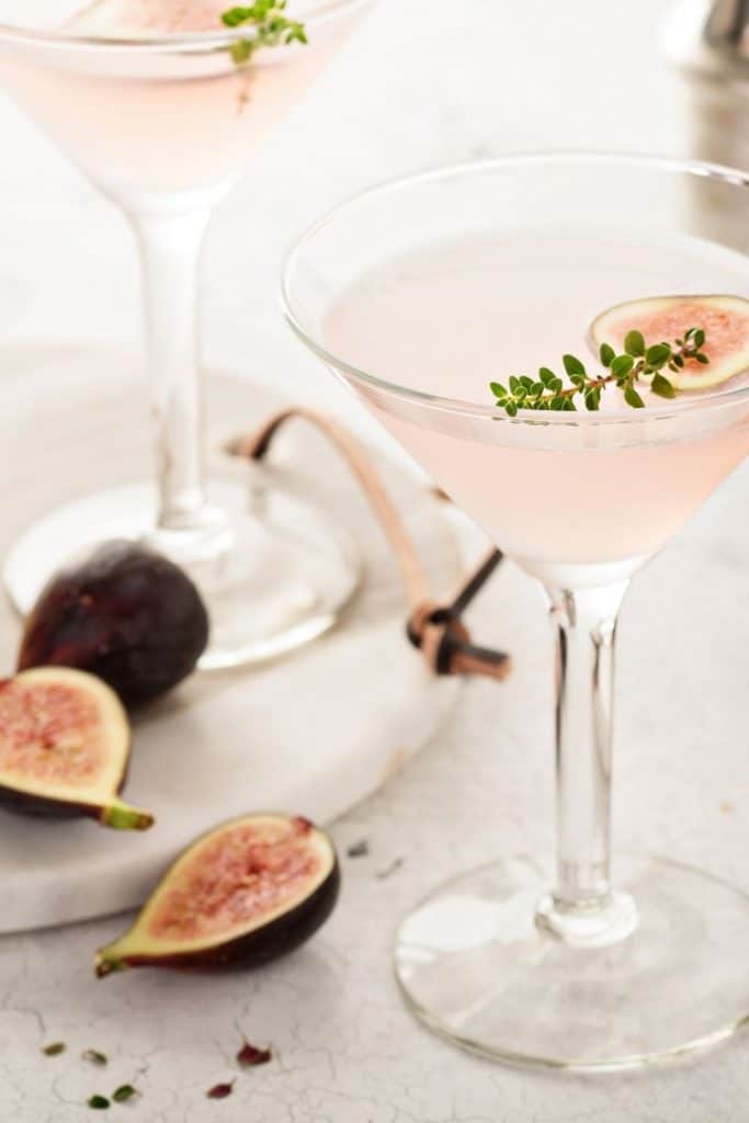 pink fig, thyme and honey martini
