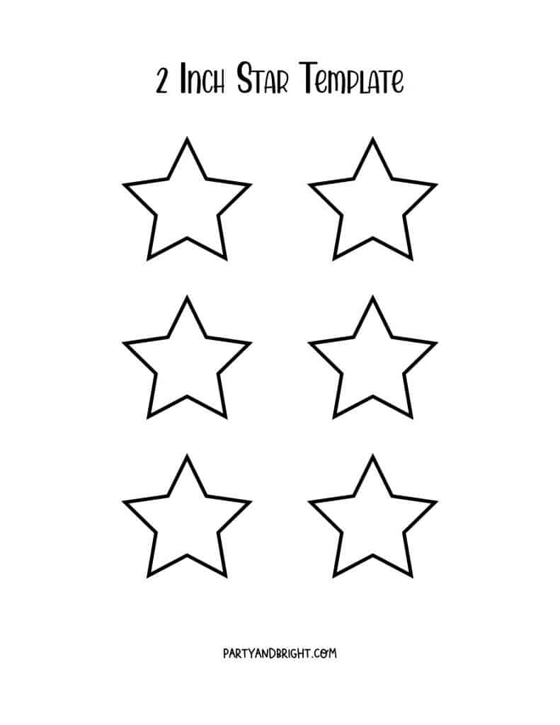 Star Template Printables Large & Small Star Stencils The Organized Mom