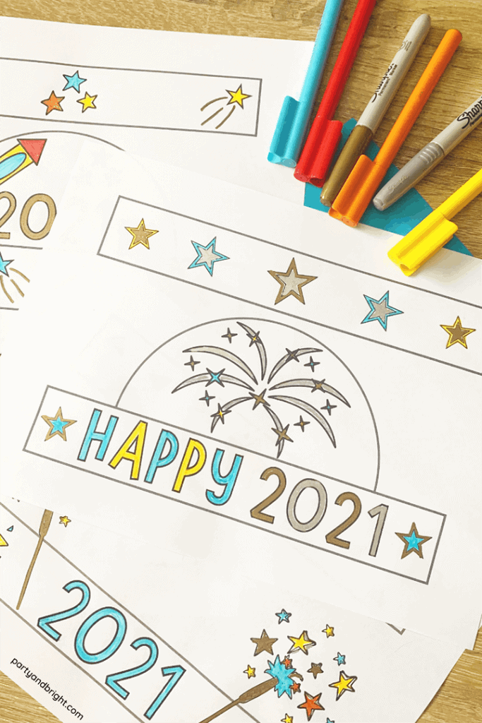 4 printable diy new years hats 2021