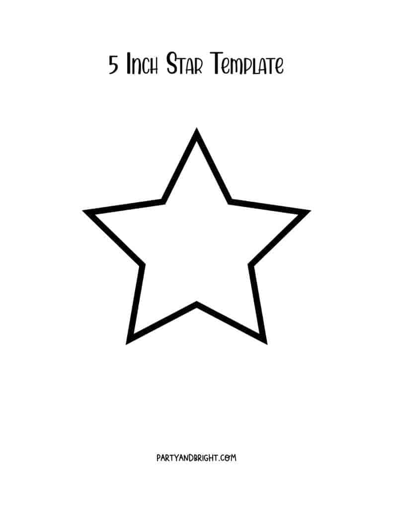 5 inch star template printable