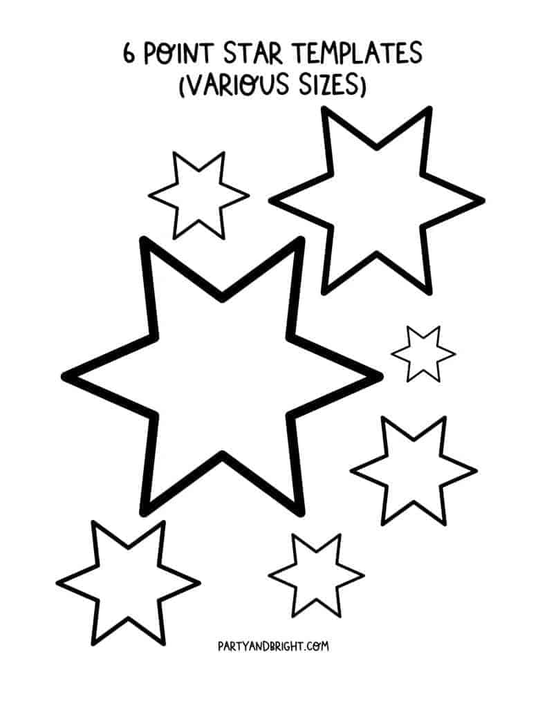 Star Template Printables: Large & Small Star Stencils - The Organized Mom