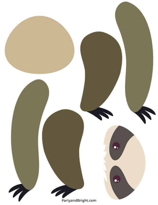 Printable Sloth Craft Template Printable Templates