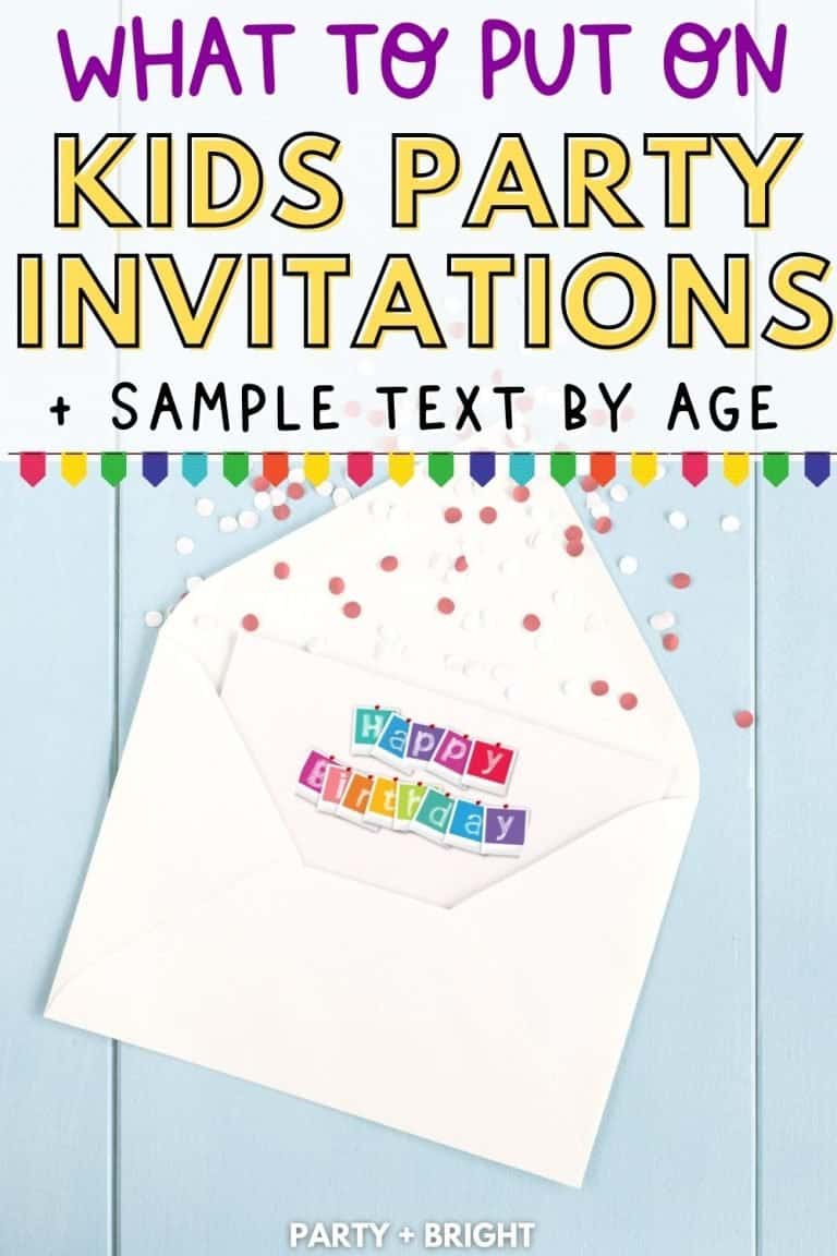Creative Kids Birthday Invitation Wording Samples by Age