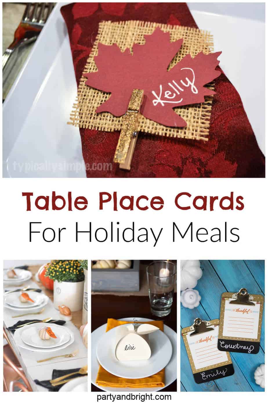 Holiday Table DIY Place Cards To Wow Your Guests