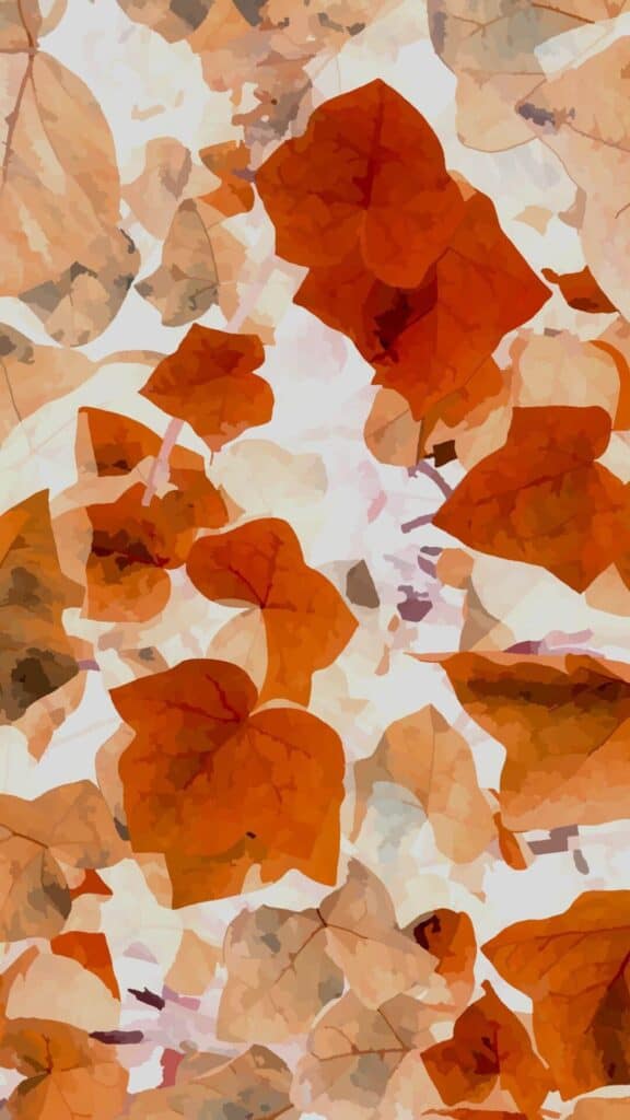 halloween wallpaper background image consisting of watercolor fall leaves